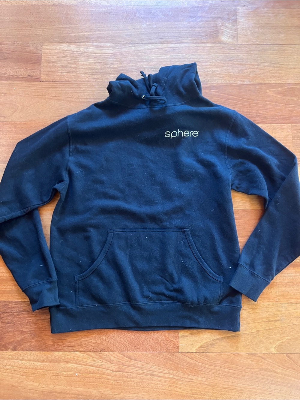 Sphere Black Pullover Hoodie with Kangaroo Pocket